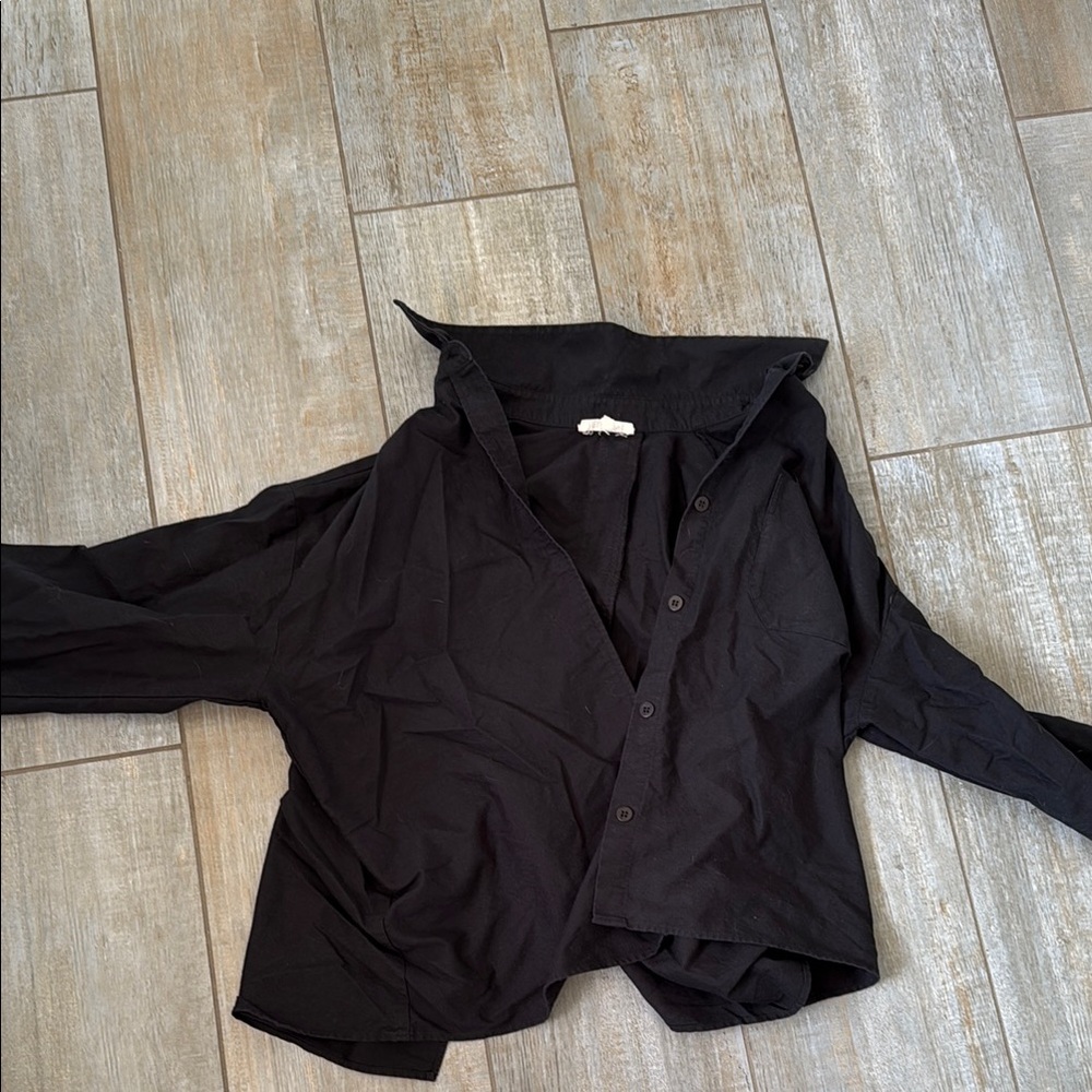 Women's Black Button-Up Jacket